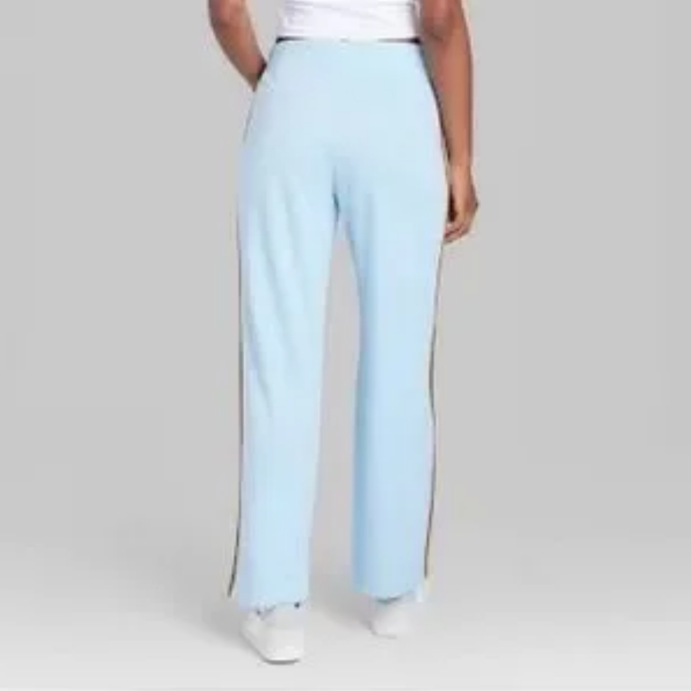 Wild Fable Light Blue High-Rise Track Pants | Size 2X | Sporty Chic - Picture 3 of 9